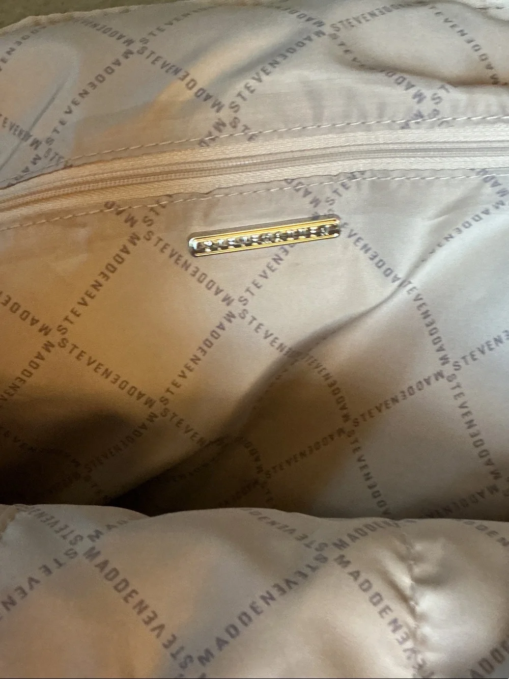 Steve Madden Charcoal Gray Nylon Backpack with Embossed Patch